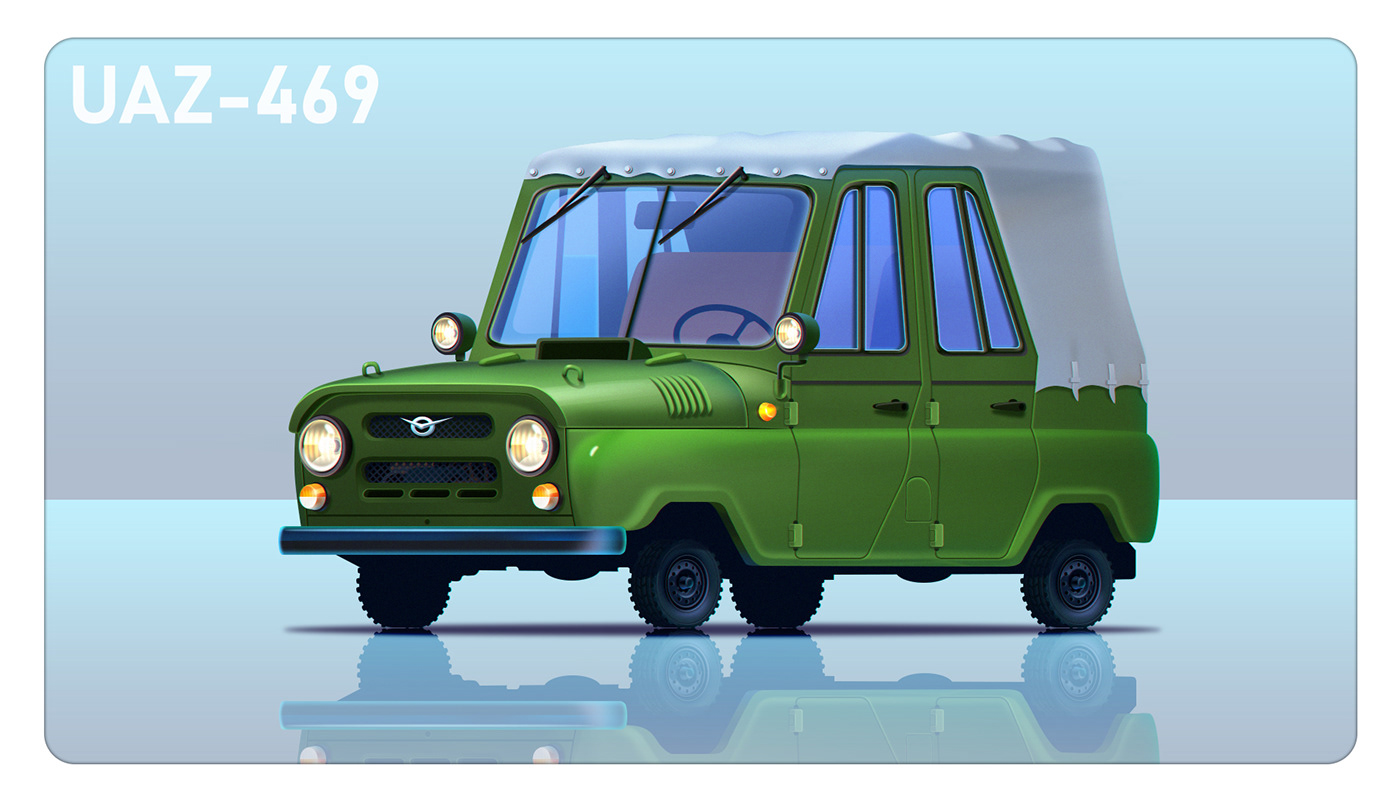 car Cars cartoon chibi colorful digital illustration Retro stylized