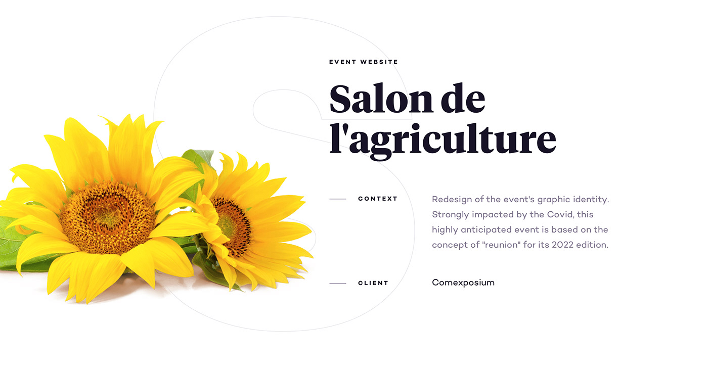 Event UI/UX Web Design  agriculture france Paris Responsive