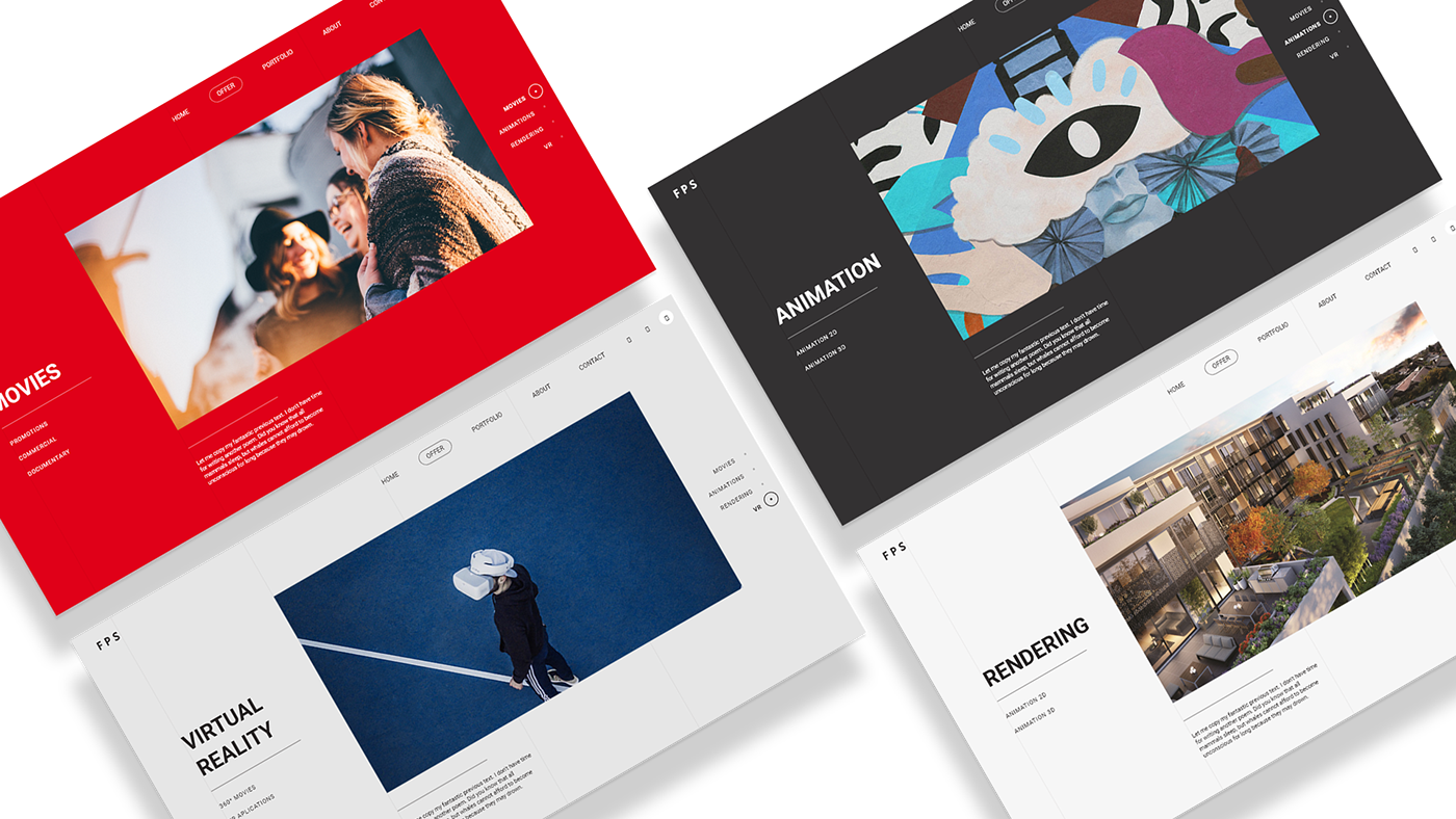 Web UI ux Web Design  portfolio minimalizm