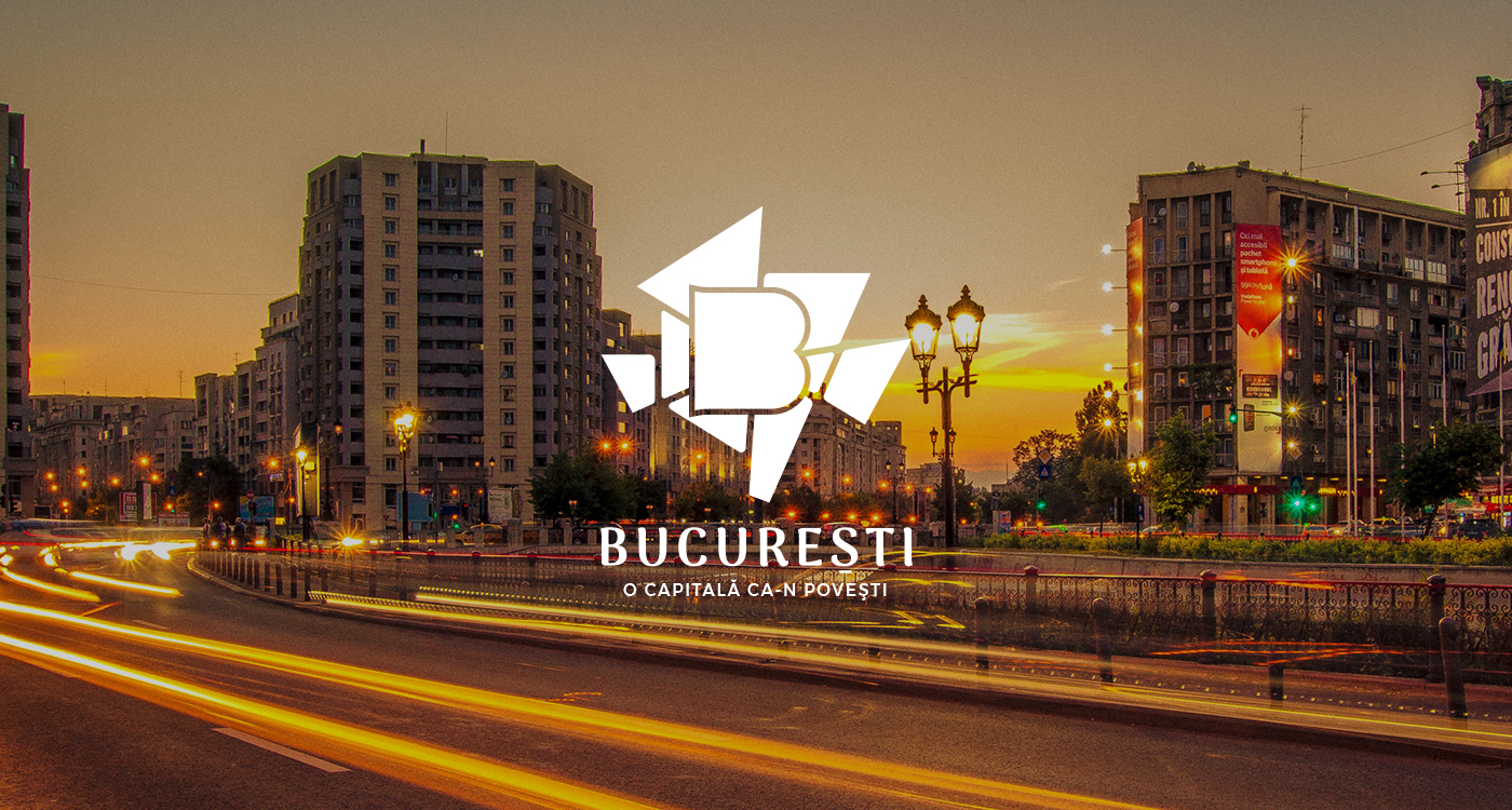bucharest romania city logo branding  map Proposal monogram identity Hipster