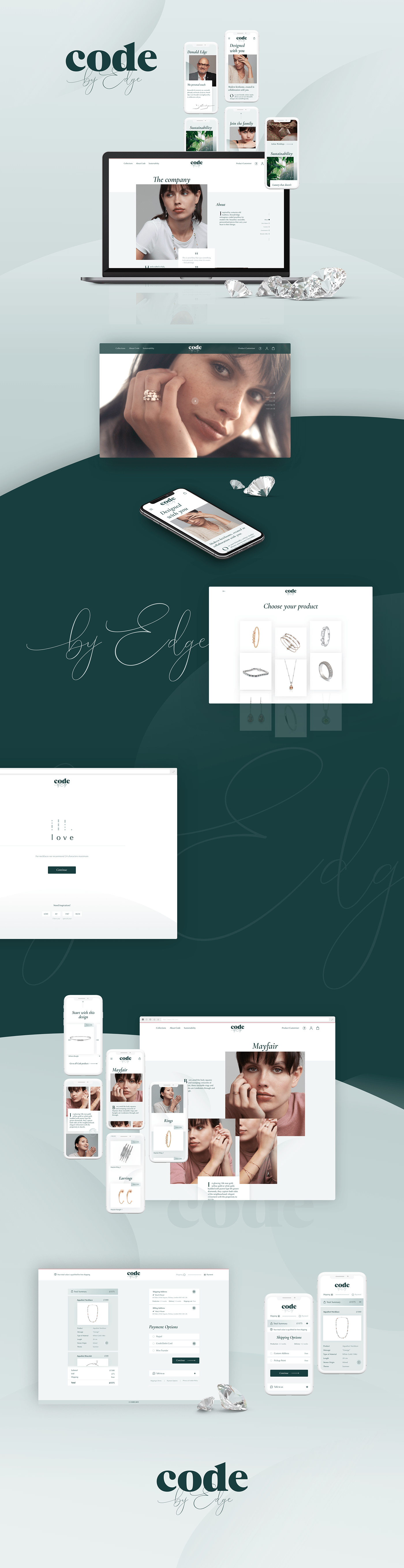 code luxury Jewellery Website UI ux customisation