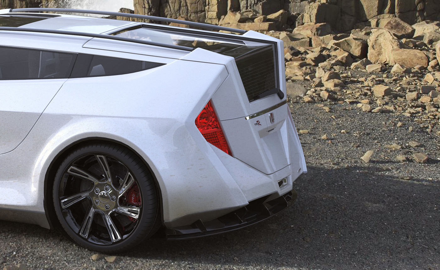 Honda Concept wagon 3D CGI Render Aerodeck Automotive design concept wagon