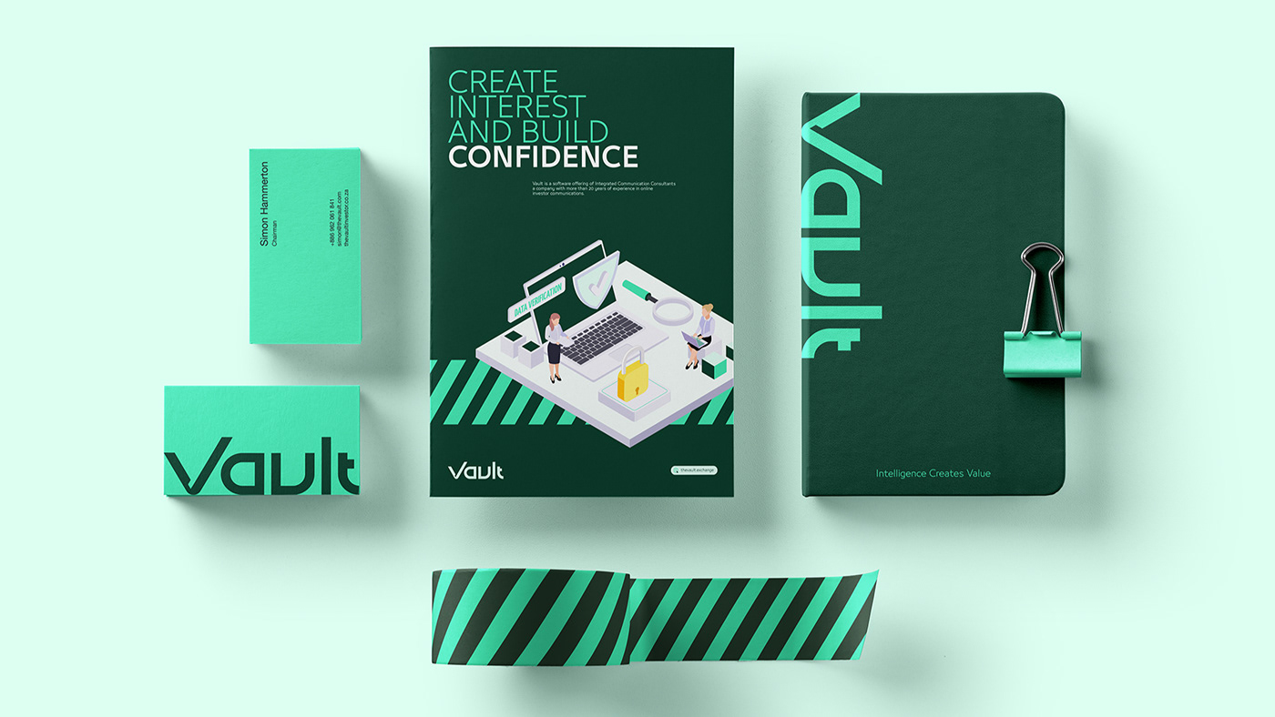 Vault branding  identity logo design graphic software Website exchange print