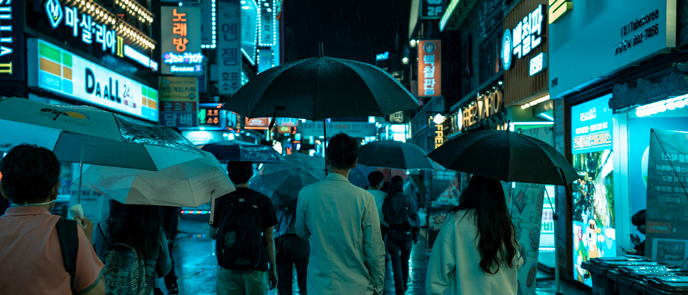 asia cinematic cinematography Cyberpunk Korea lightroom night photography street photography