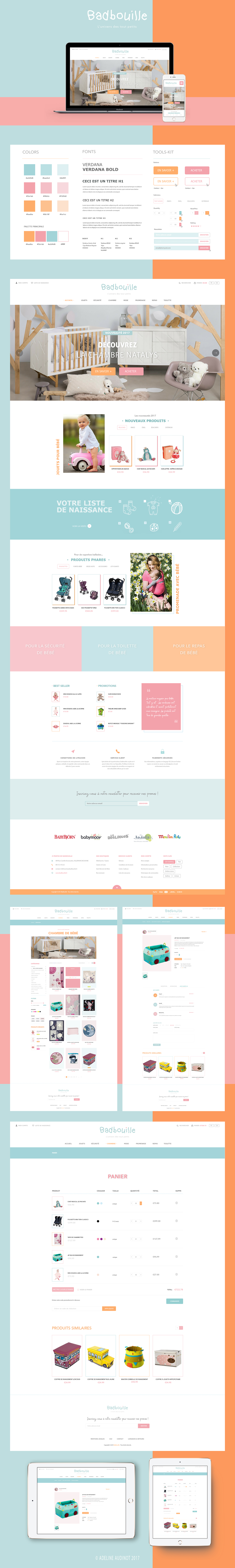 Webdesign pastel kids Website Ecommerce