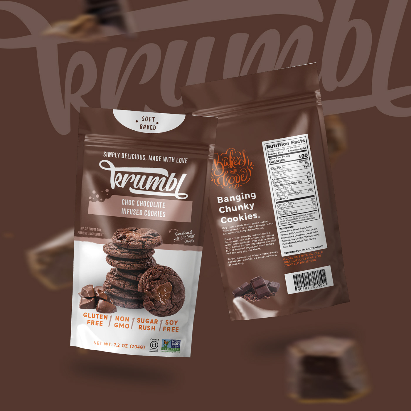 snack cookies packaging design social media ads chocolate Packaging logo