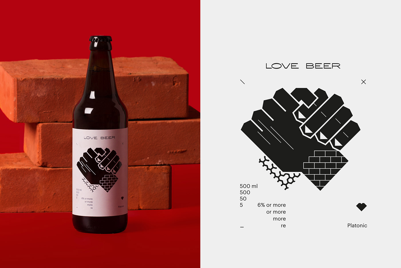 beer Love Label brand heartbreak friendship kiss black and white Monochromatic bewerage