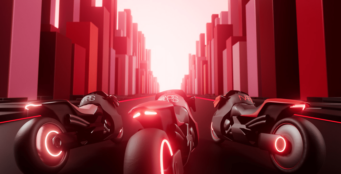 3D 3d game cosmetics Cyberpunk futuristic motorbike nars runner webgl webgl game