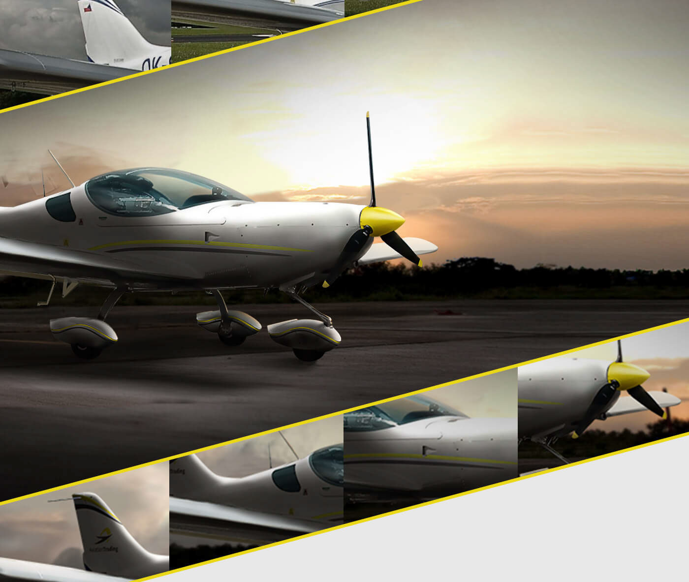 Aviation trading airplanes yellow plane airport