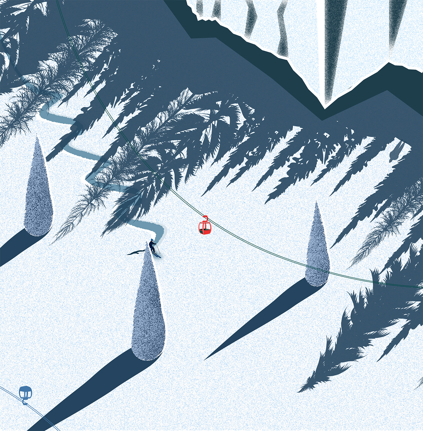 artwork Character design  concept art Digital Art  digital illustration ILLUSTRATION  skiing Solidarity vector winter