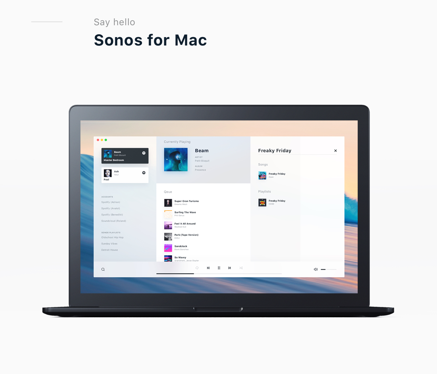 Sonos mac app Experience UI ux munich sound controller music