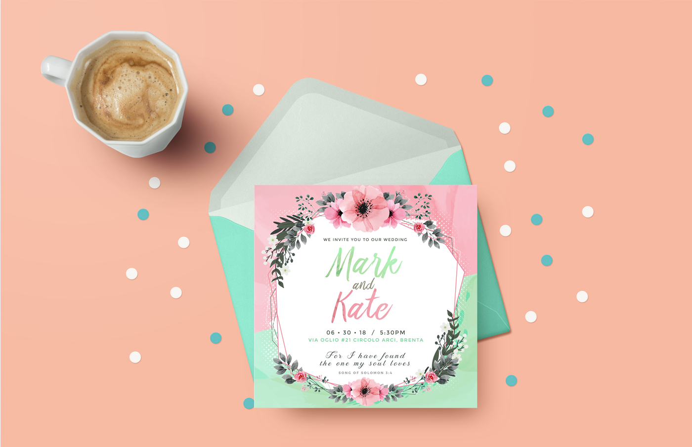 wedding wedding invitation Invitation artofkevinem coachella flower graphic design 