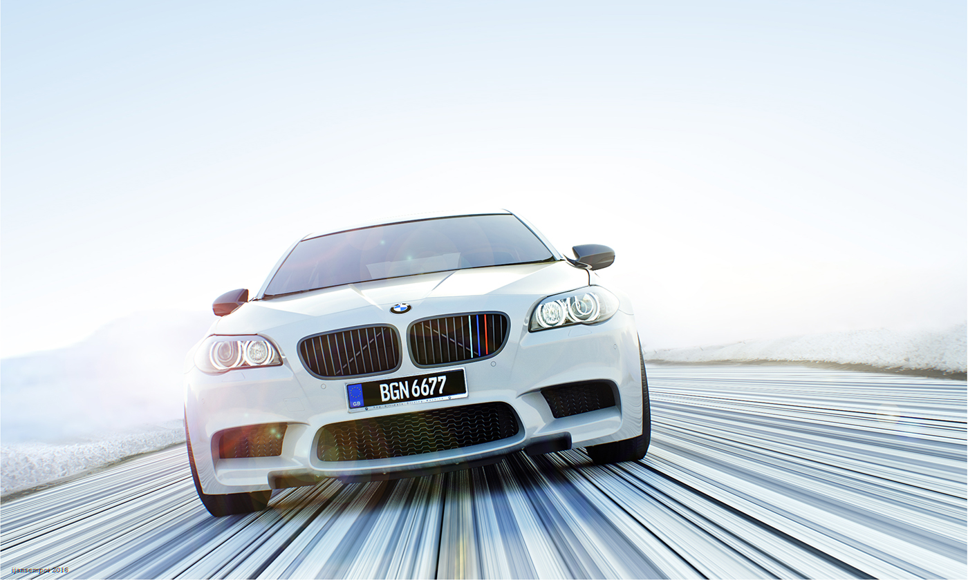 BMW m5 blender 3D CGI Cycles render automotive   ijansempoi snow