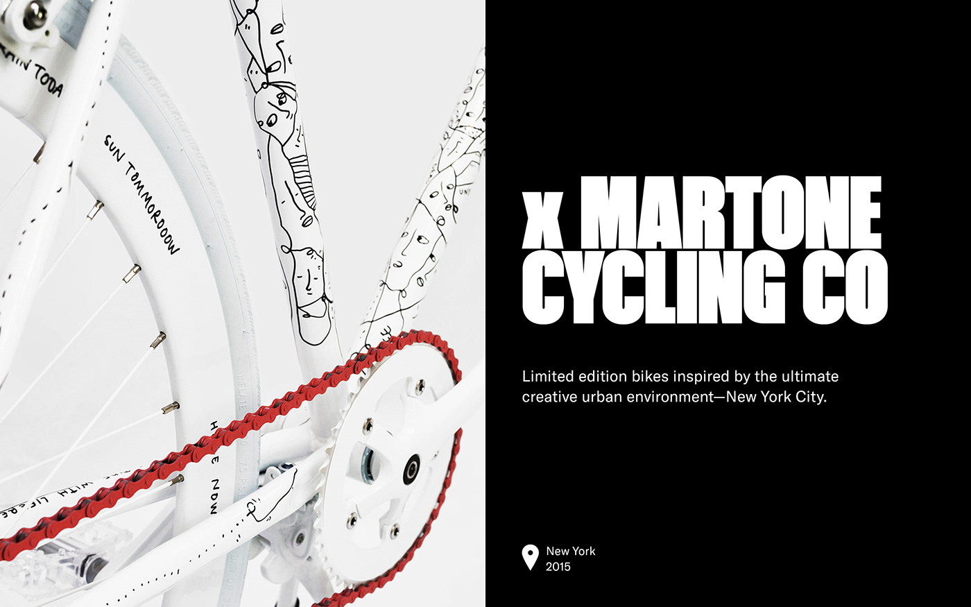 Bike martone Drawing  ILLUSTRATION  product design Collaboration New York art Cycling