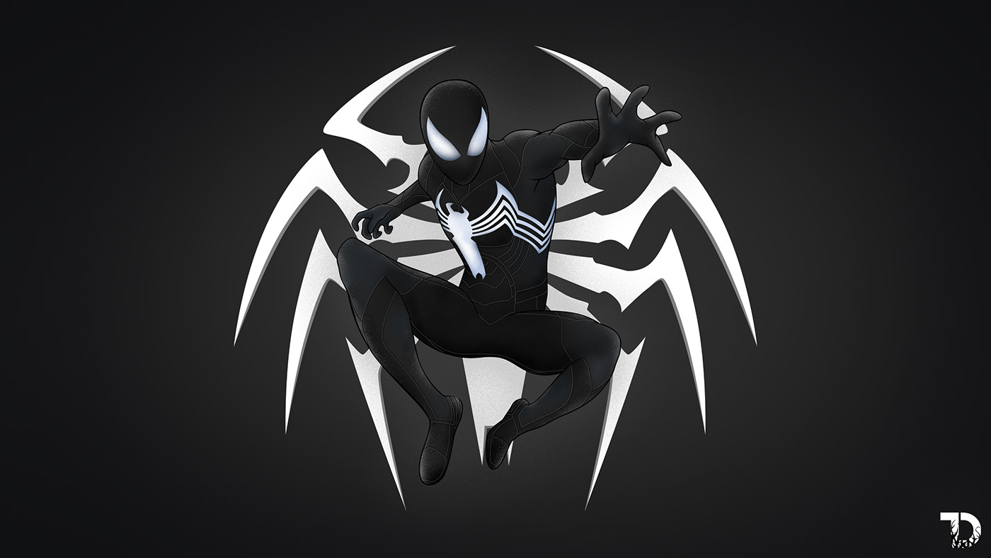 spiderman spider-man symbiote venom Insomniac marvel ps5 spider Web black