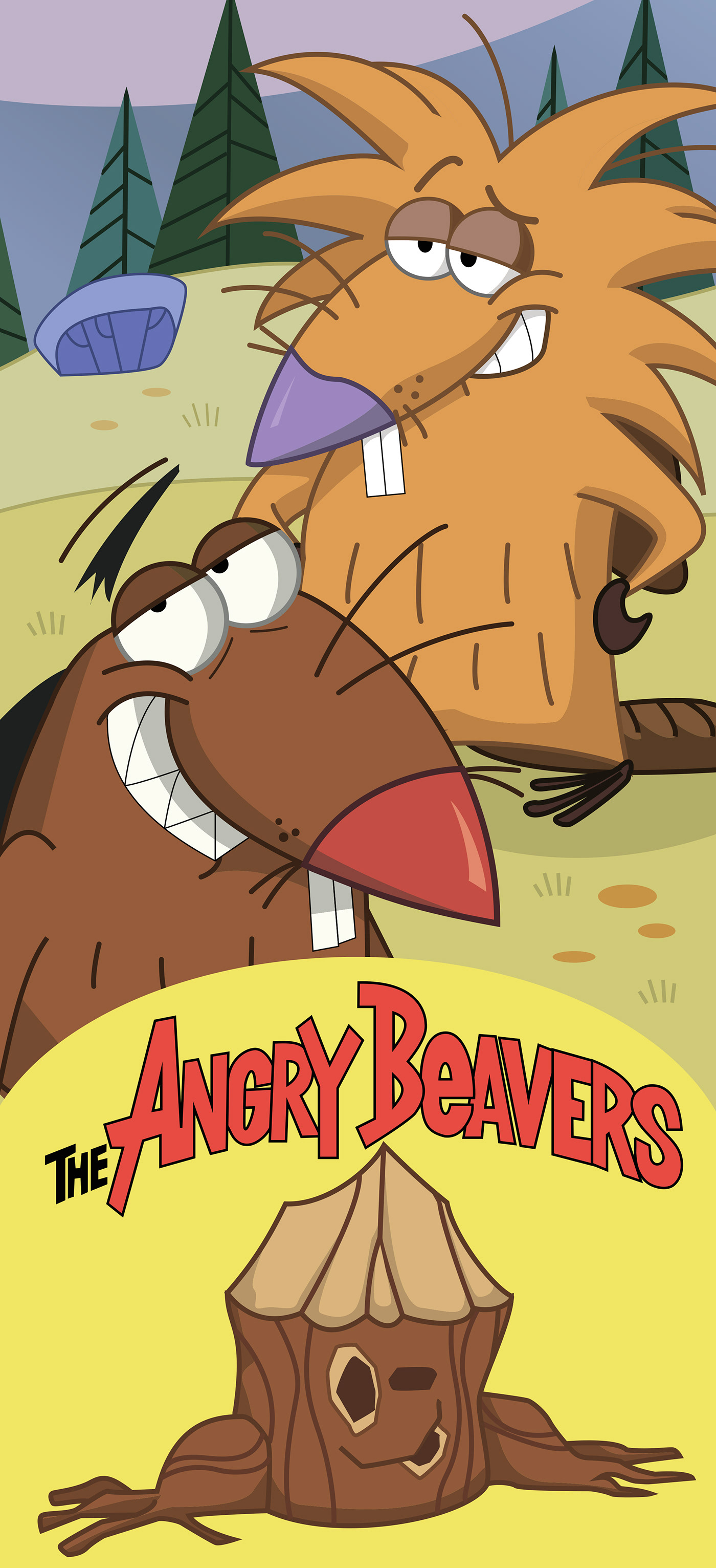 angry beavers злюки бобри крутые бобры мультсериал плакат