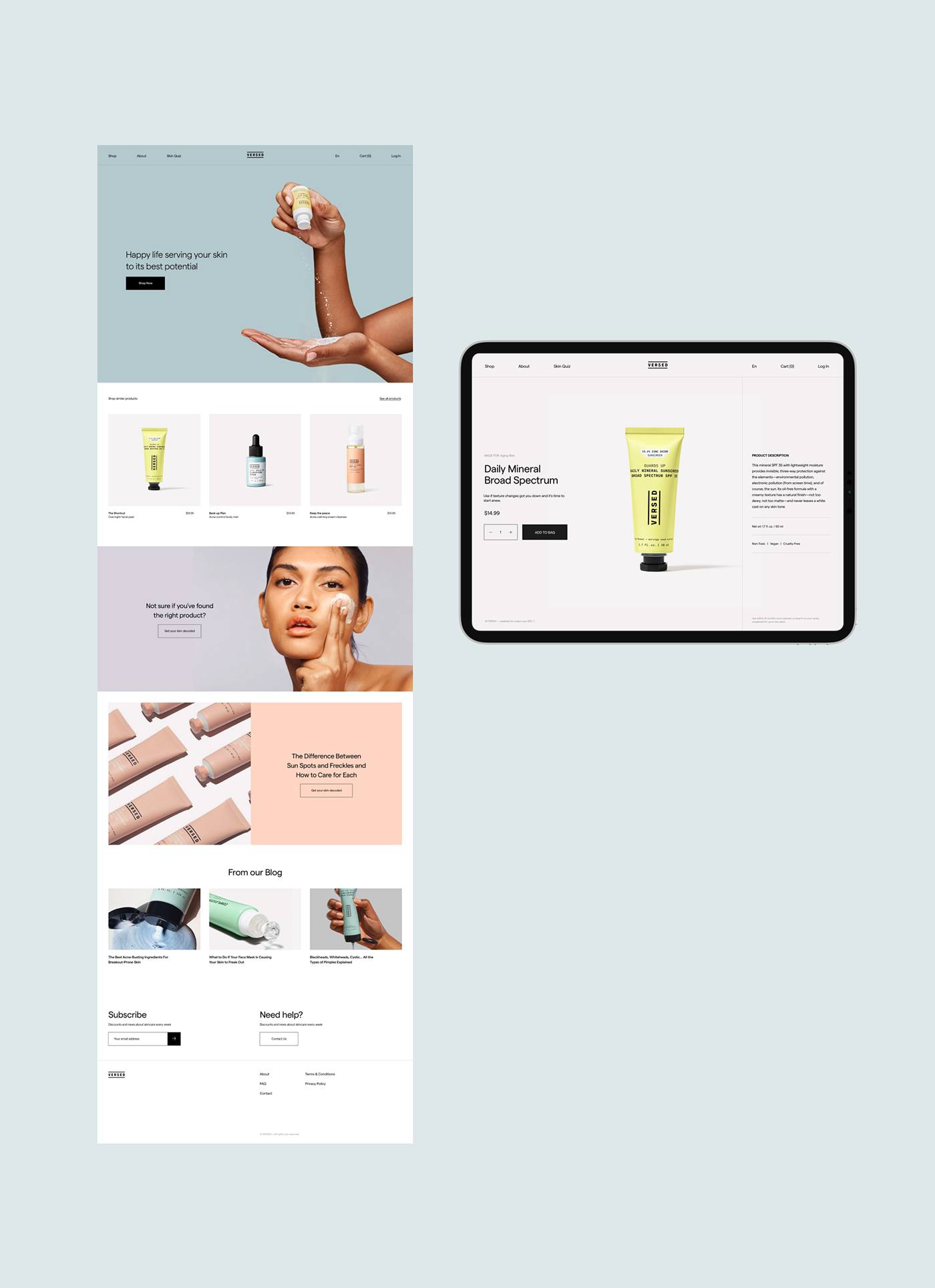 Ecommerce Layout Responsive typography   Website