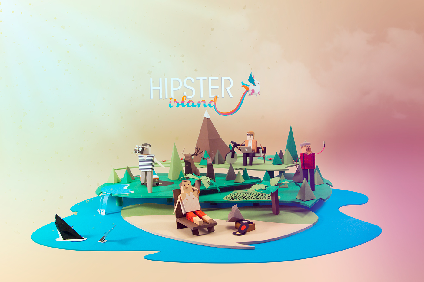 Hipster Island tactile design design paper
