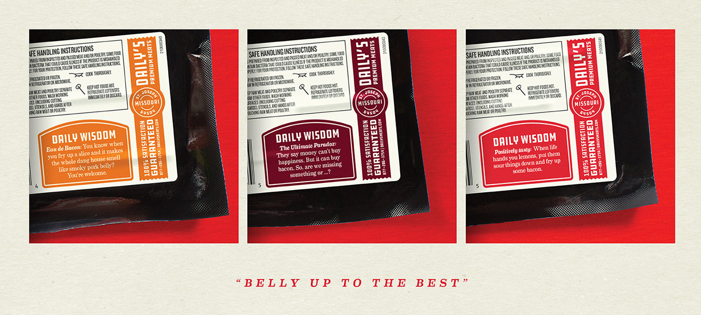 bacon meat branding  Packaging midwest heritage craft