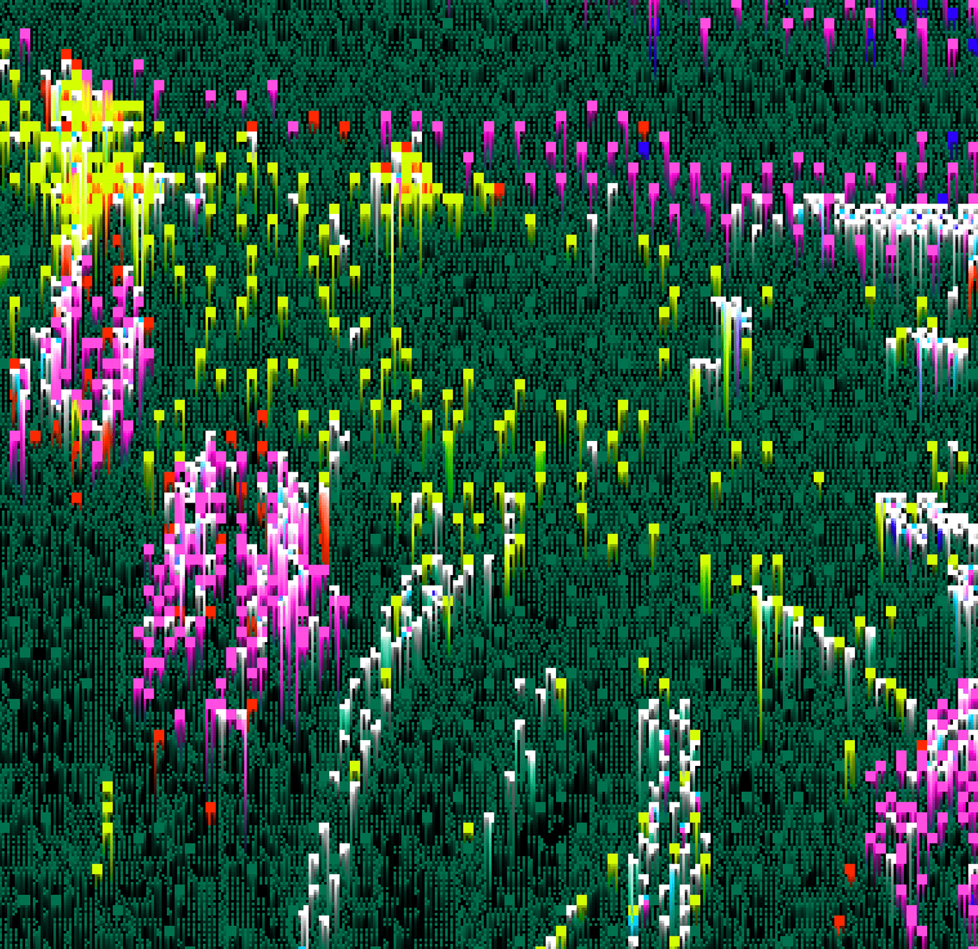abstract art cool design field Flowers ILLUSTRATION  indexing pixel Pixel art