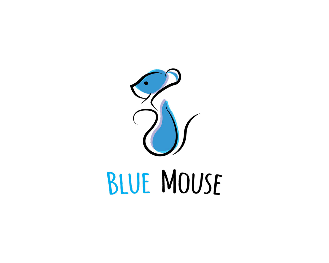 logo blue mouse logos logodesigner vector brand animal Pet line brandcrowd