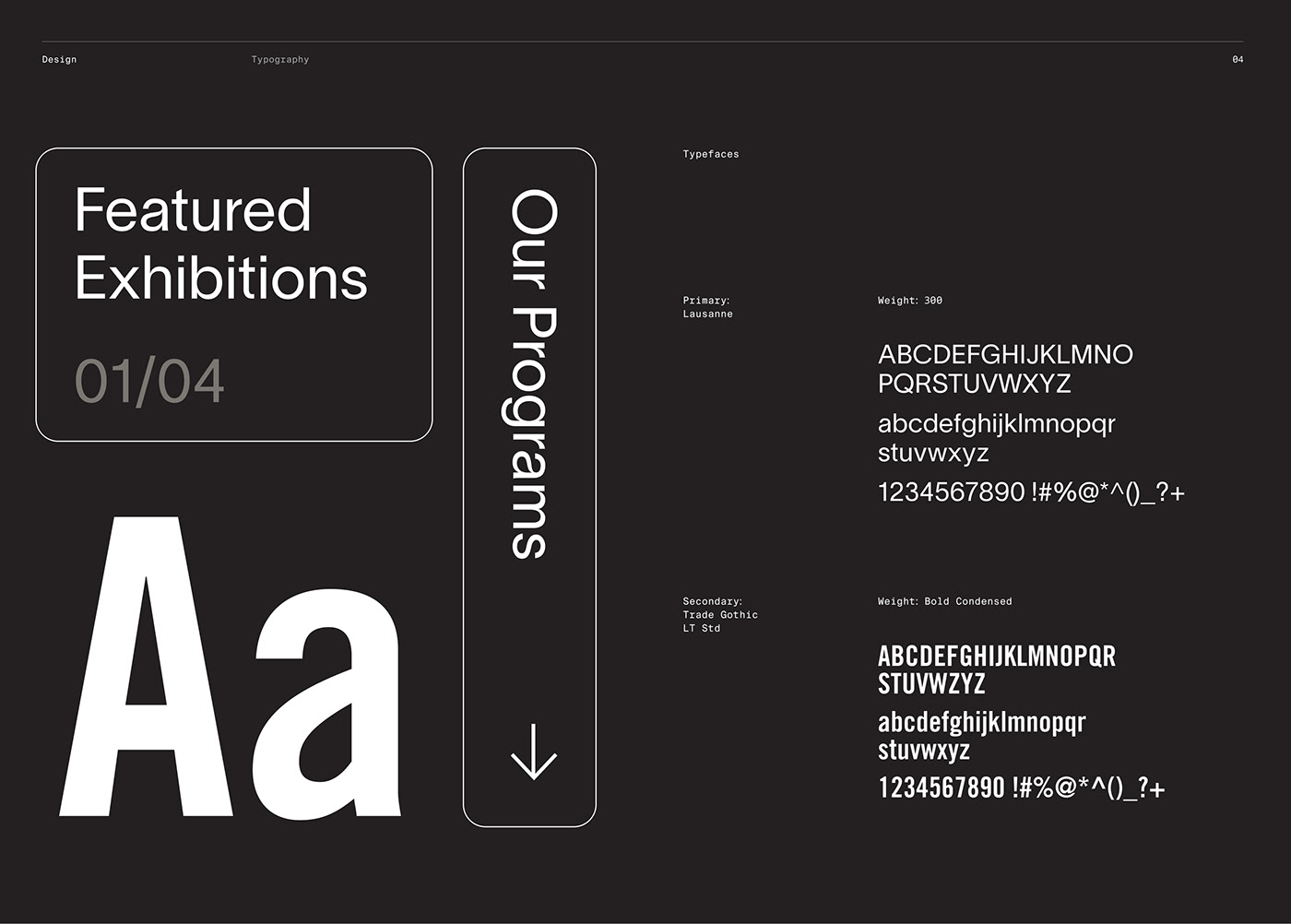 Sampling of typography.