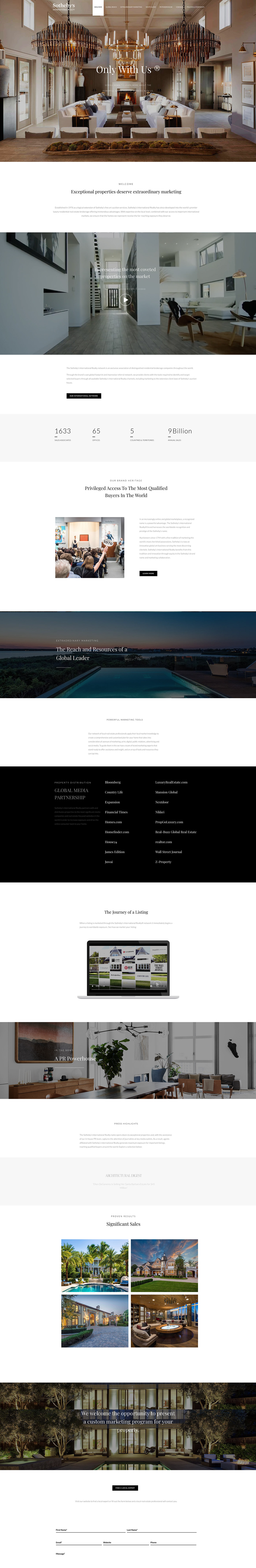 landing page real estate user experience UX design wordpress