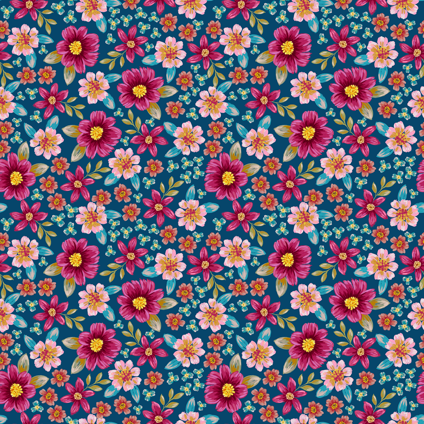 florals painterly print illustration design design seamless pattern digital