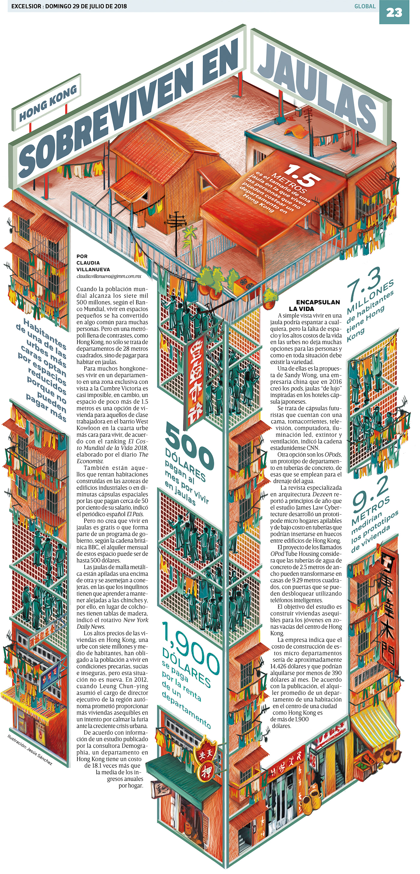 newspaper sketch china draw building Isometric editorial