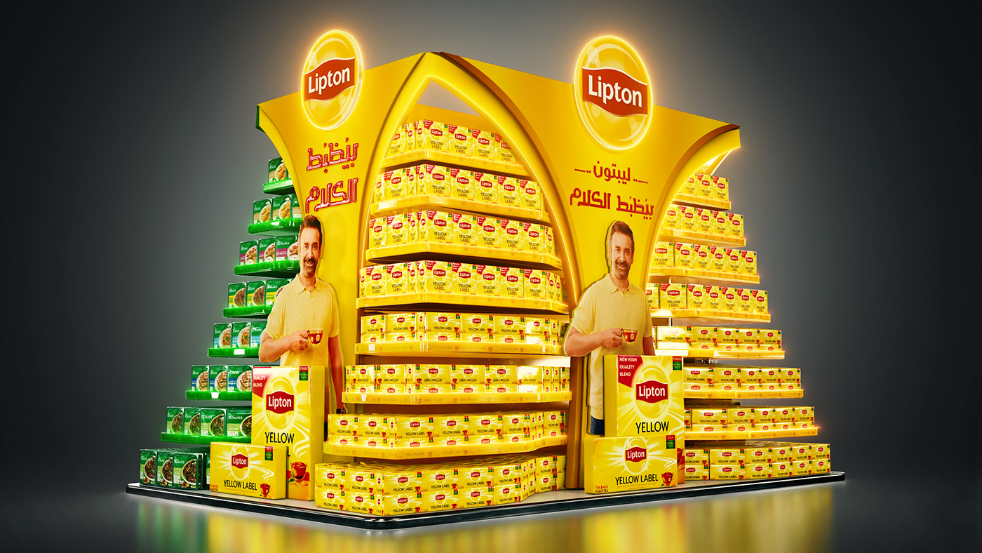 Knorr Lipton floordisplay posm Display Exihibition Stand booth design Retail