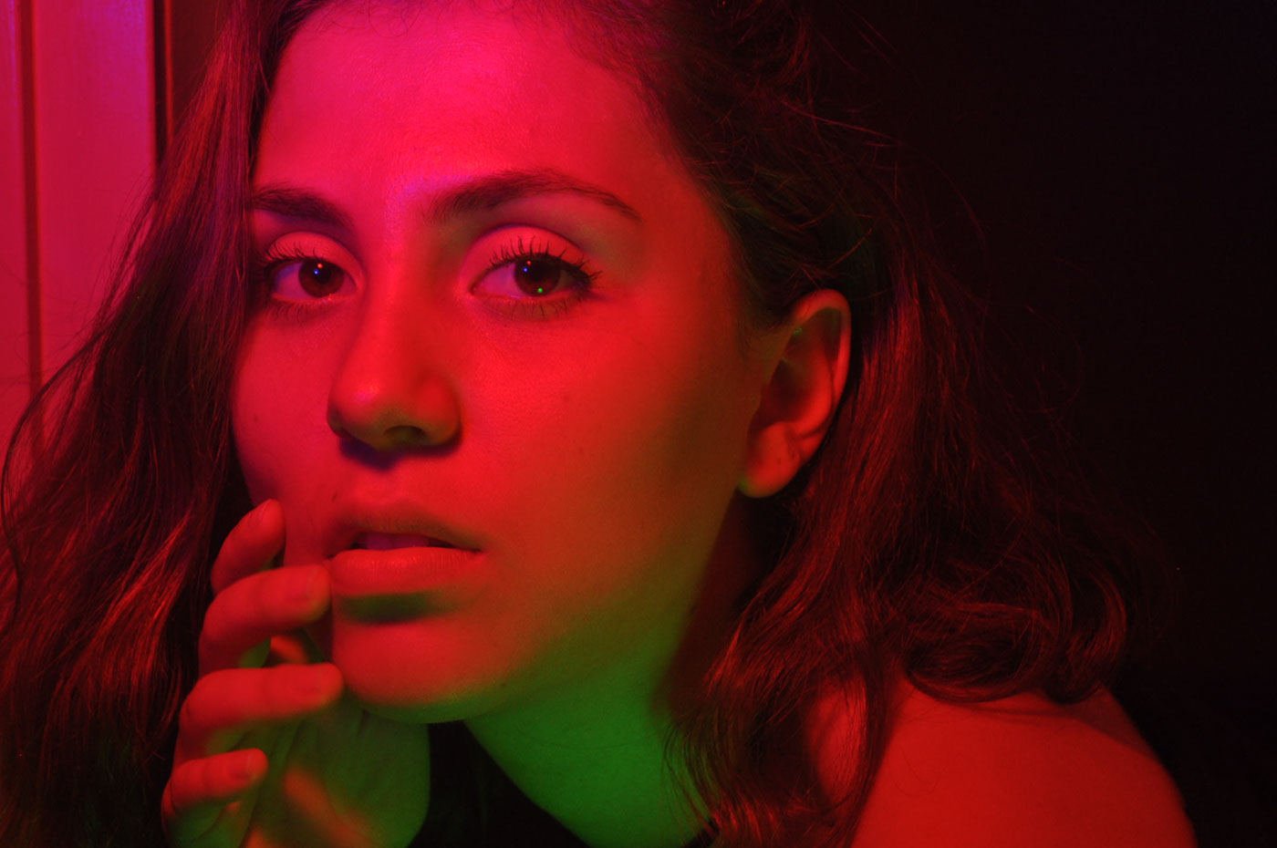 neon lights COLORGEL Photography  portraits colored