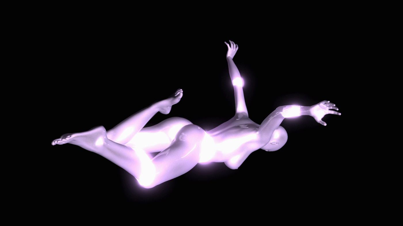 light motion 3D animation  Glitch gif music trap violet neon