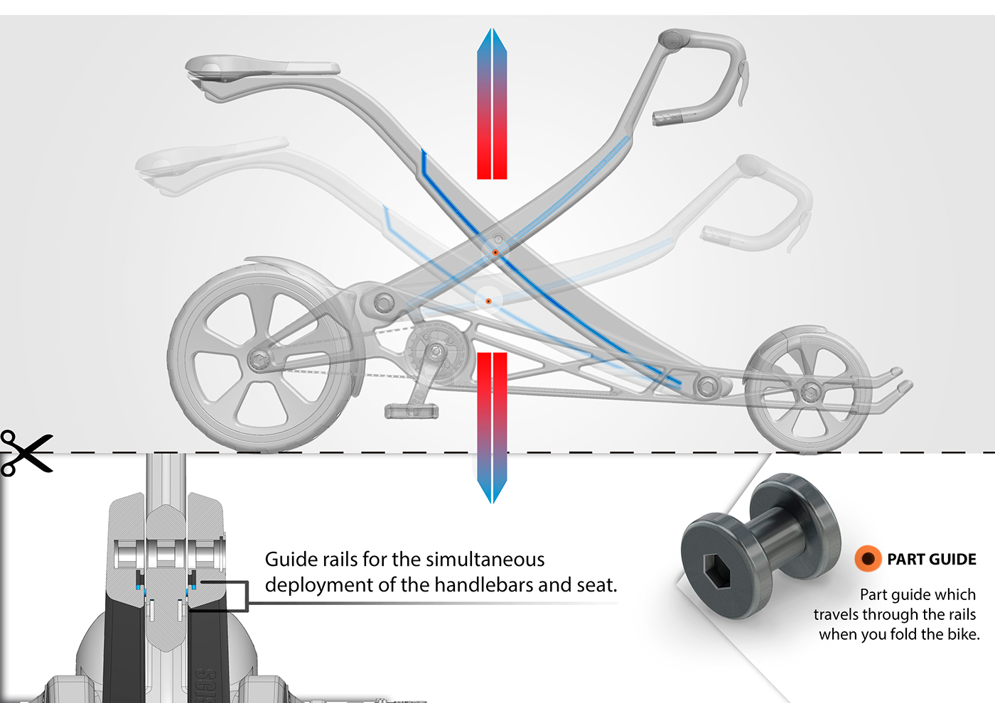 design Bike fold Solidworks industrial wheels Transport Bicycle
