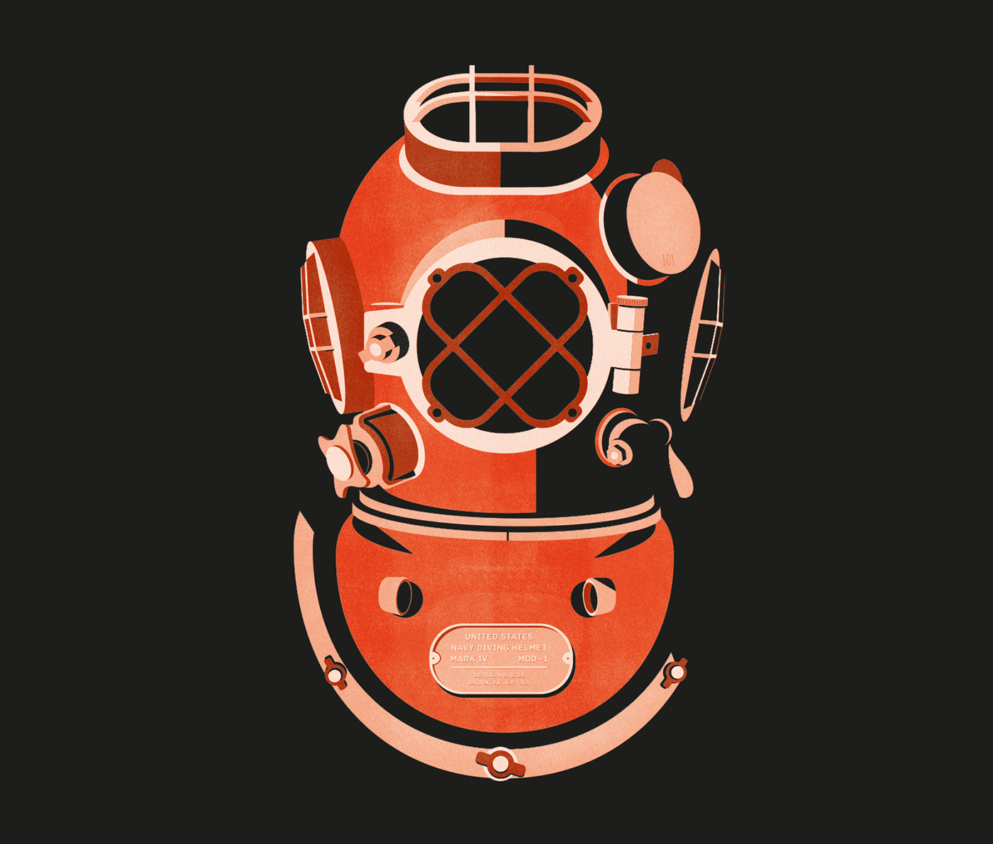 diving helmet vector