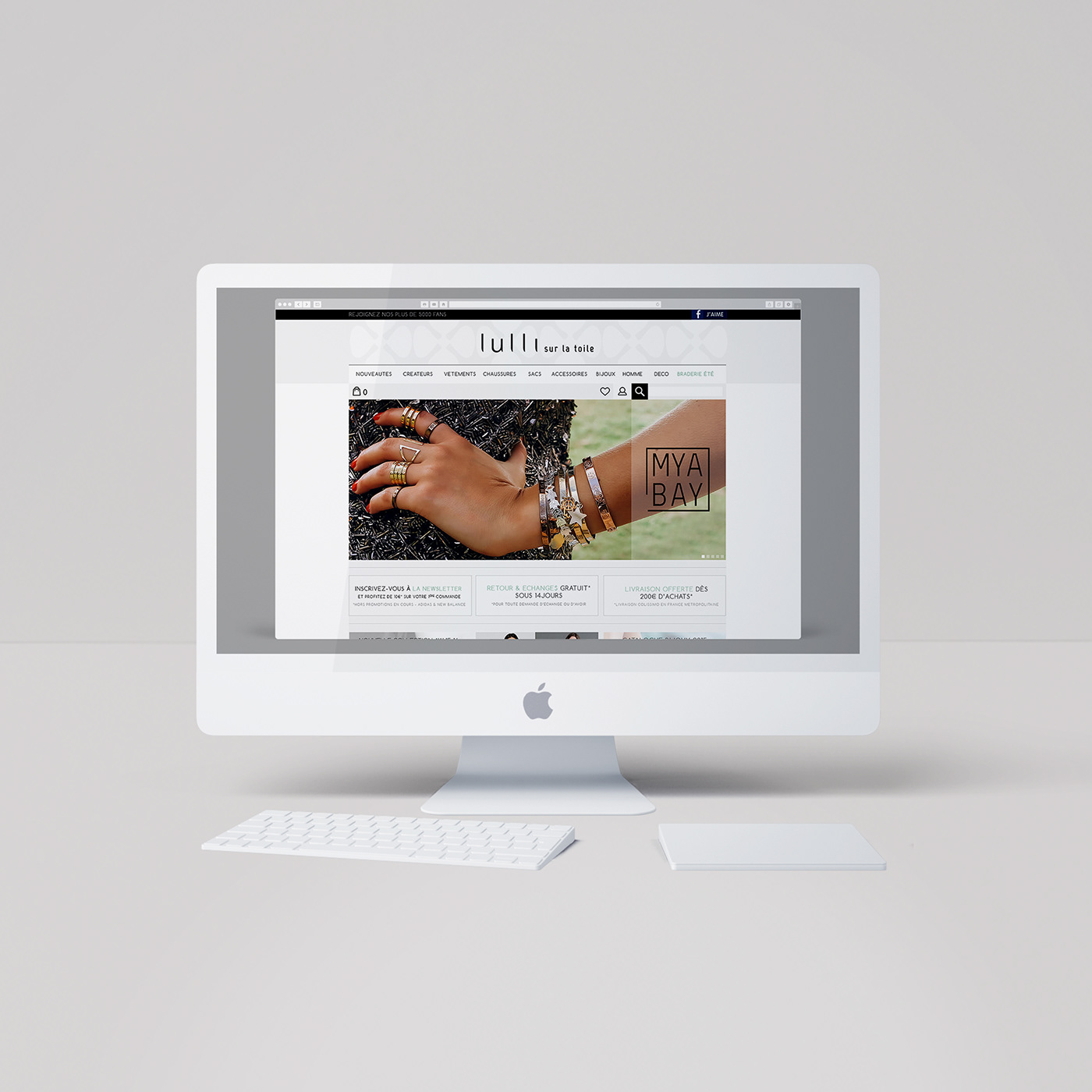 LULLI Mode Webdesign Shopping e-commerce trefle Fashion  site homepage