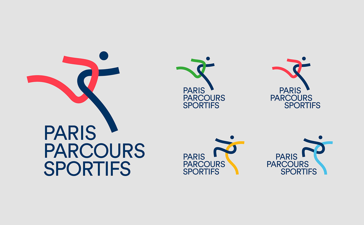 athletic courses line logo parcours Paris sport sporting stroke work-out