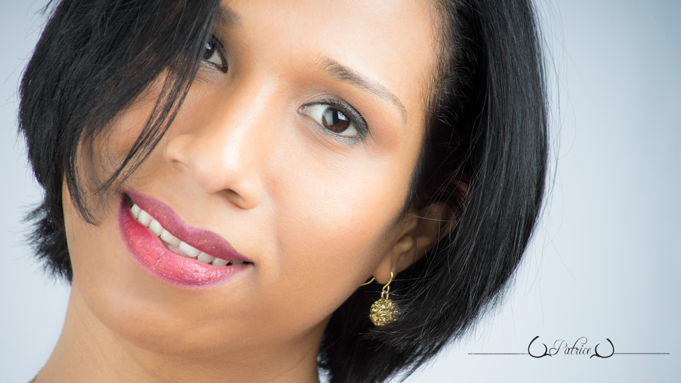 Adobe Portfolio female headshot Mixed Race Beautiful girl Lady hair lips