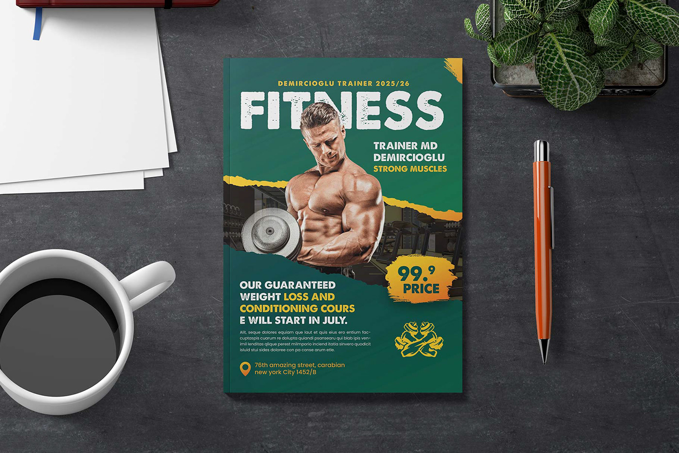 body Body Building body flyer template cardio Design Templates figure fitness flyer Flyer A4 graphicriver