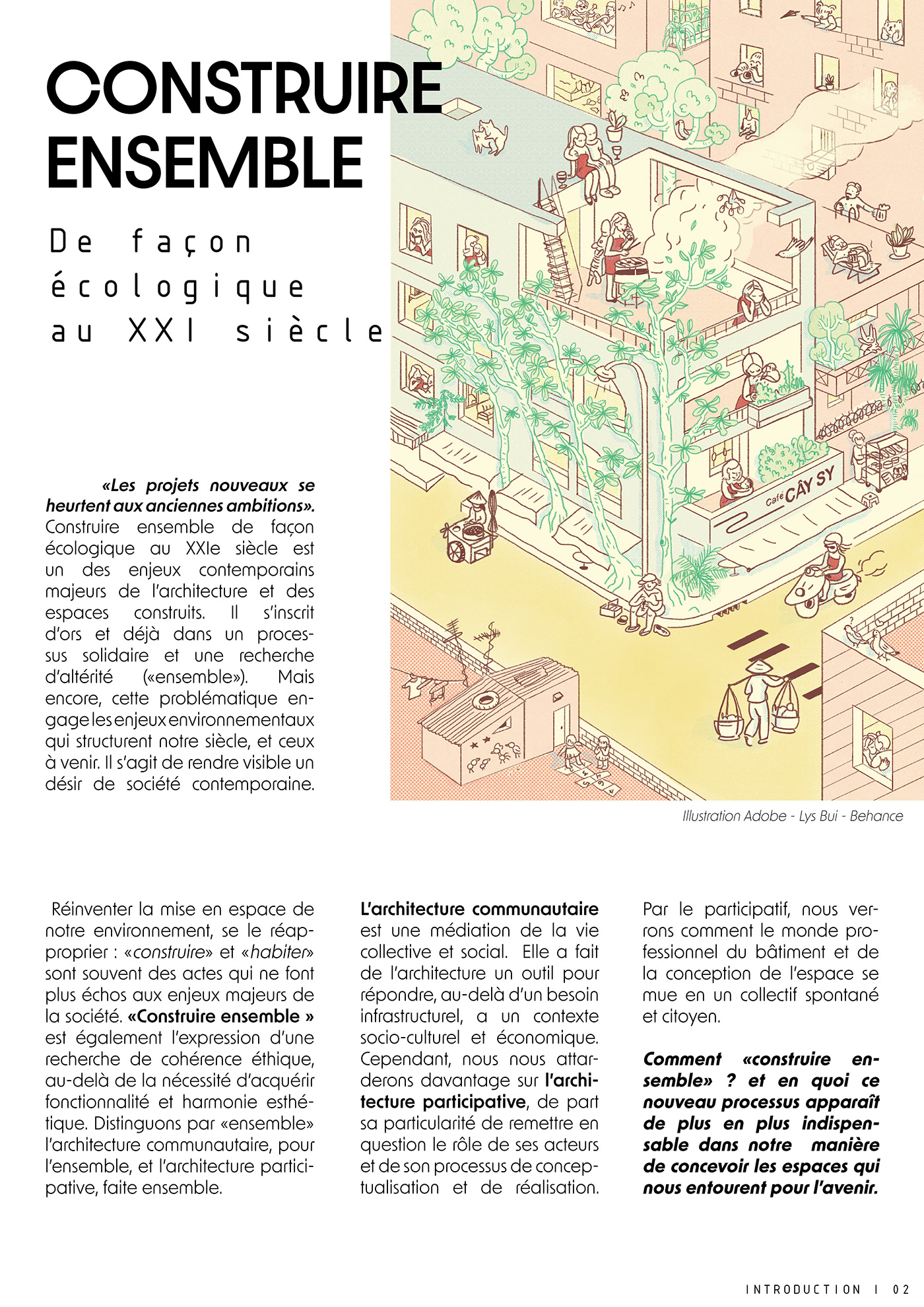 Mémoire architecture design recherche edition InDesign architecture écologique
