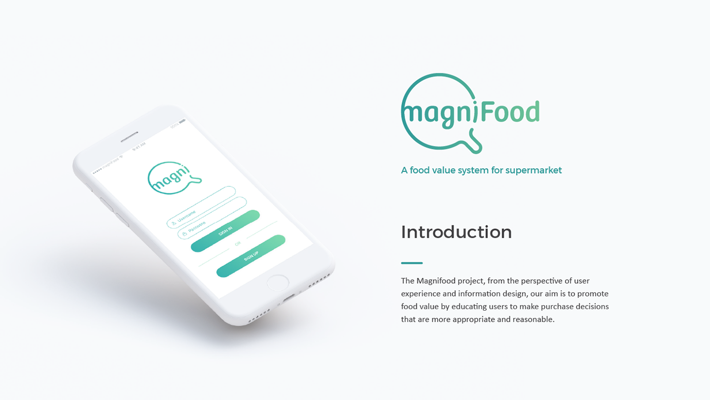 UI ux Mobile app Interaction design  interactive design Food Value Supermarket