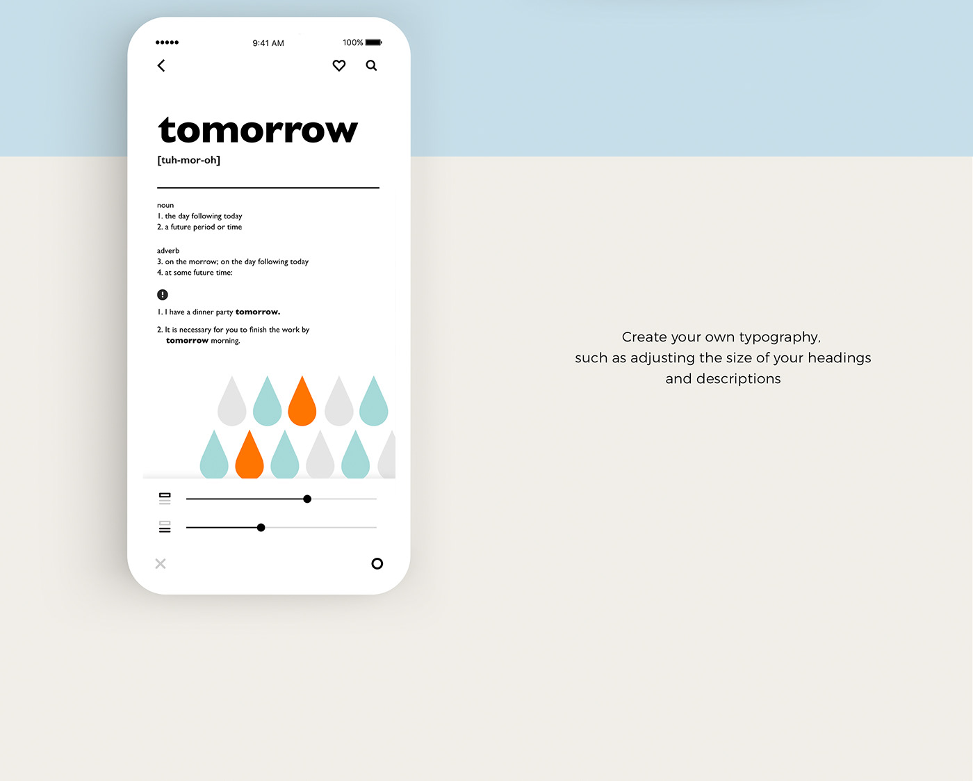ui design dictionary minimal mobile Service design pattern graphic Mobile app prototype typography  