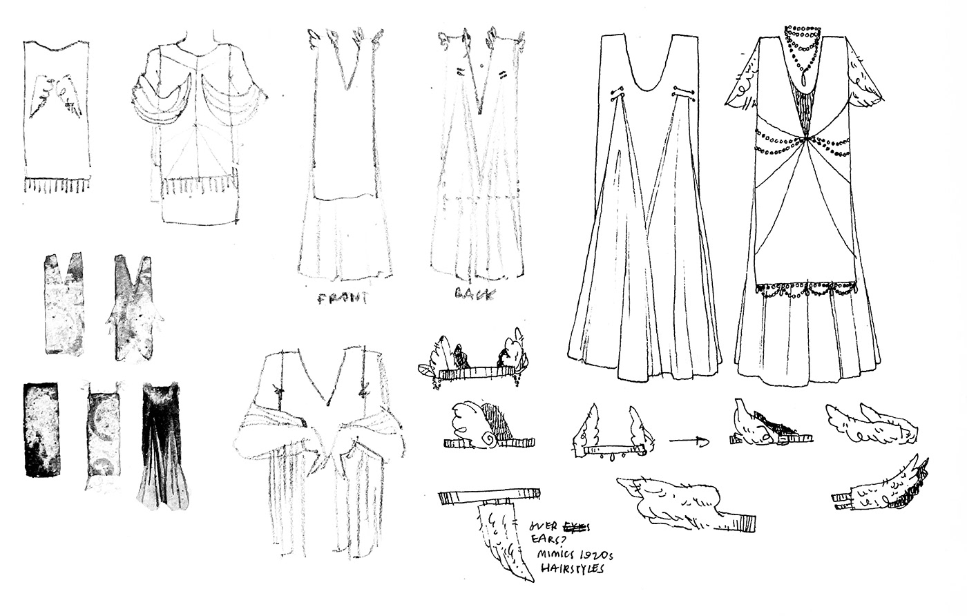 costume Costume Design  1920s ILLUSTRATION  concept art artist ink sketch Drawing  gatsby