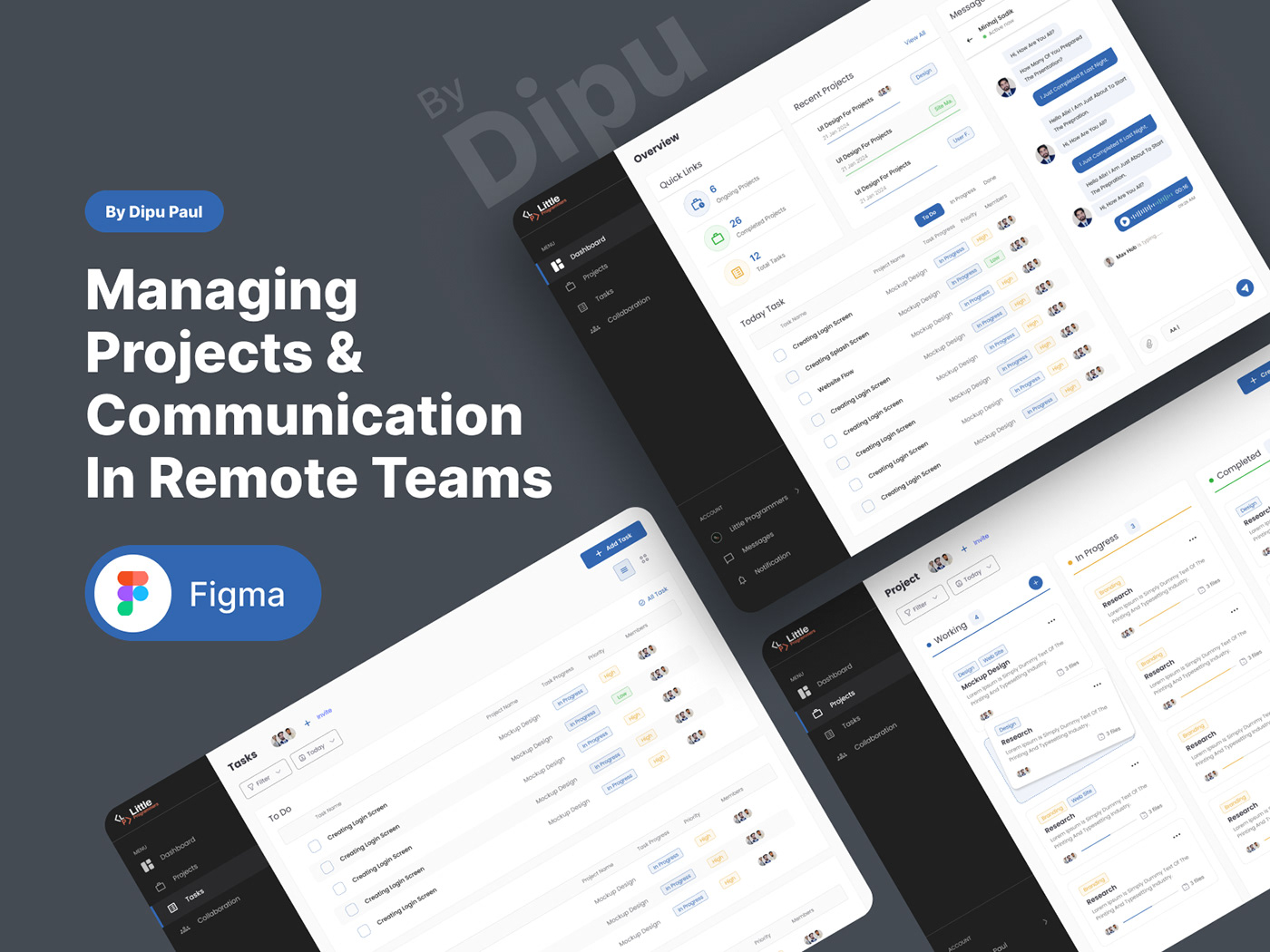 UI UX design remote work team collaboration Project Management task management Communication Hub Communication Tools digital workspace Modern Teamwork Workflow solutions