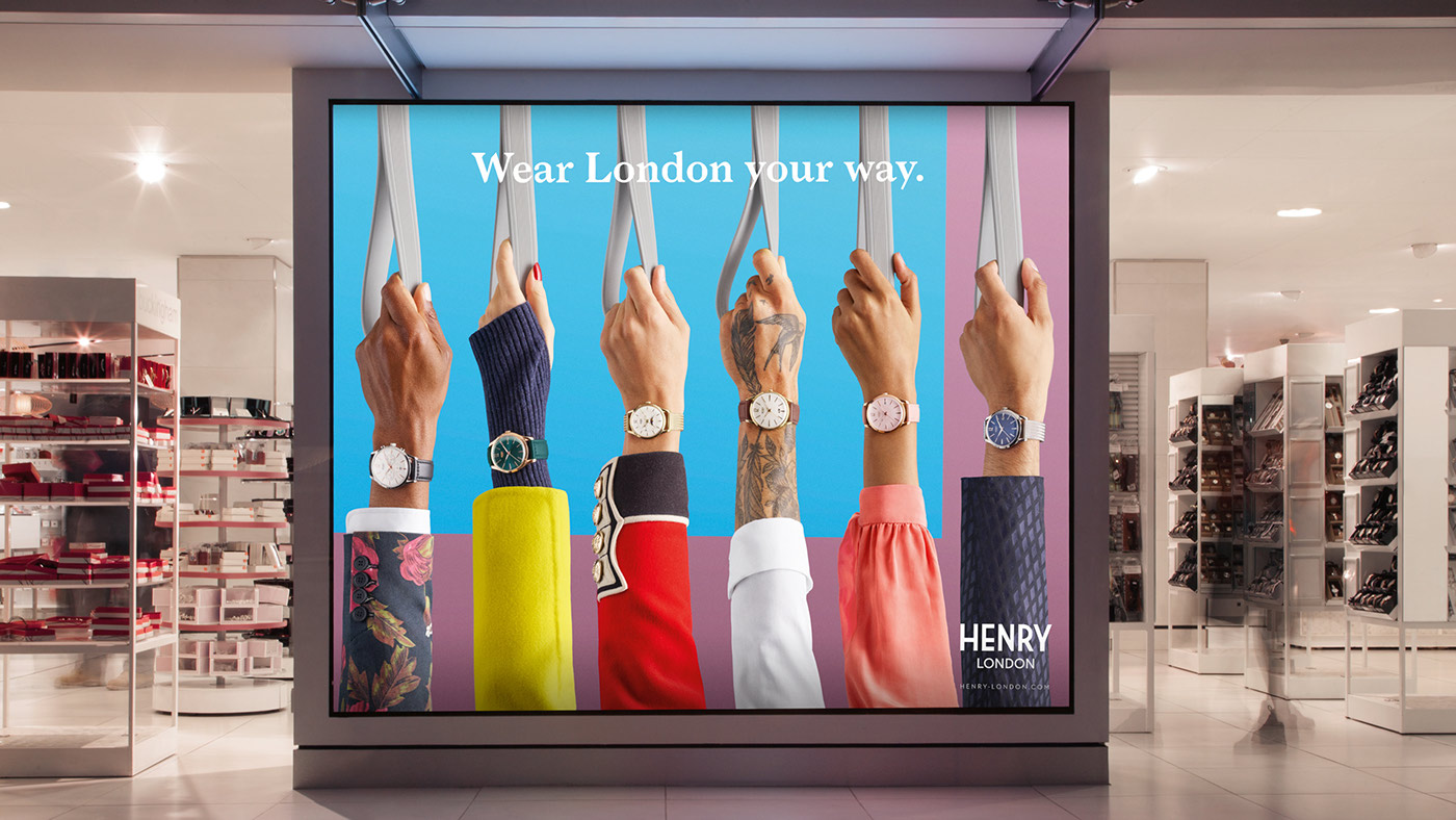 henry london Watches art direction  Transport bus tube London Modern Vintage Fashion 