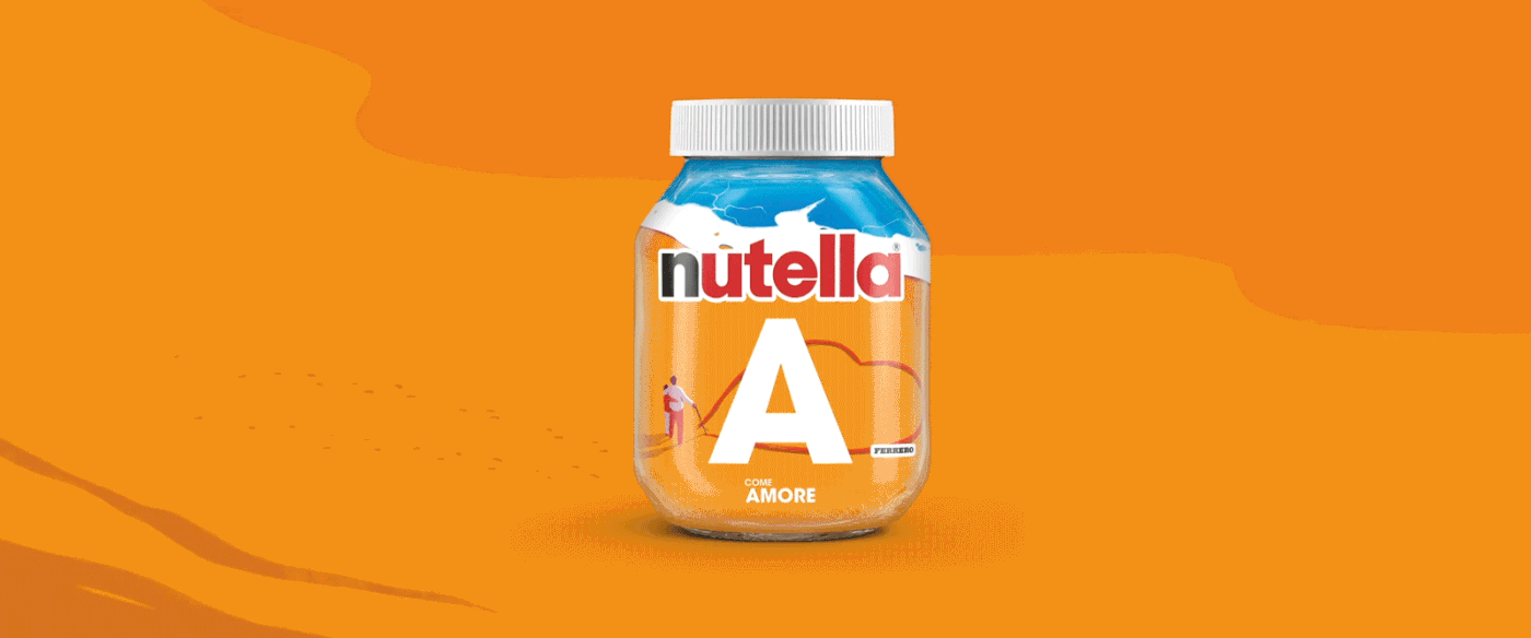 nutella chocolate words spotify limited edition podcast Collection packaging design Advertising  motion graphics 
