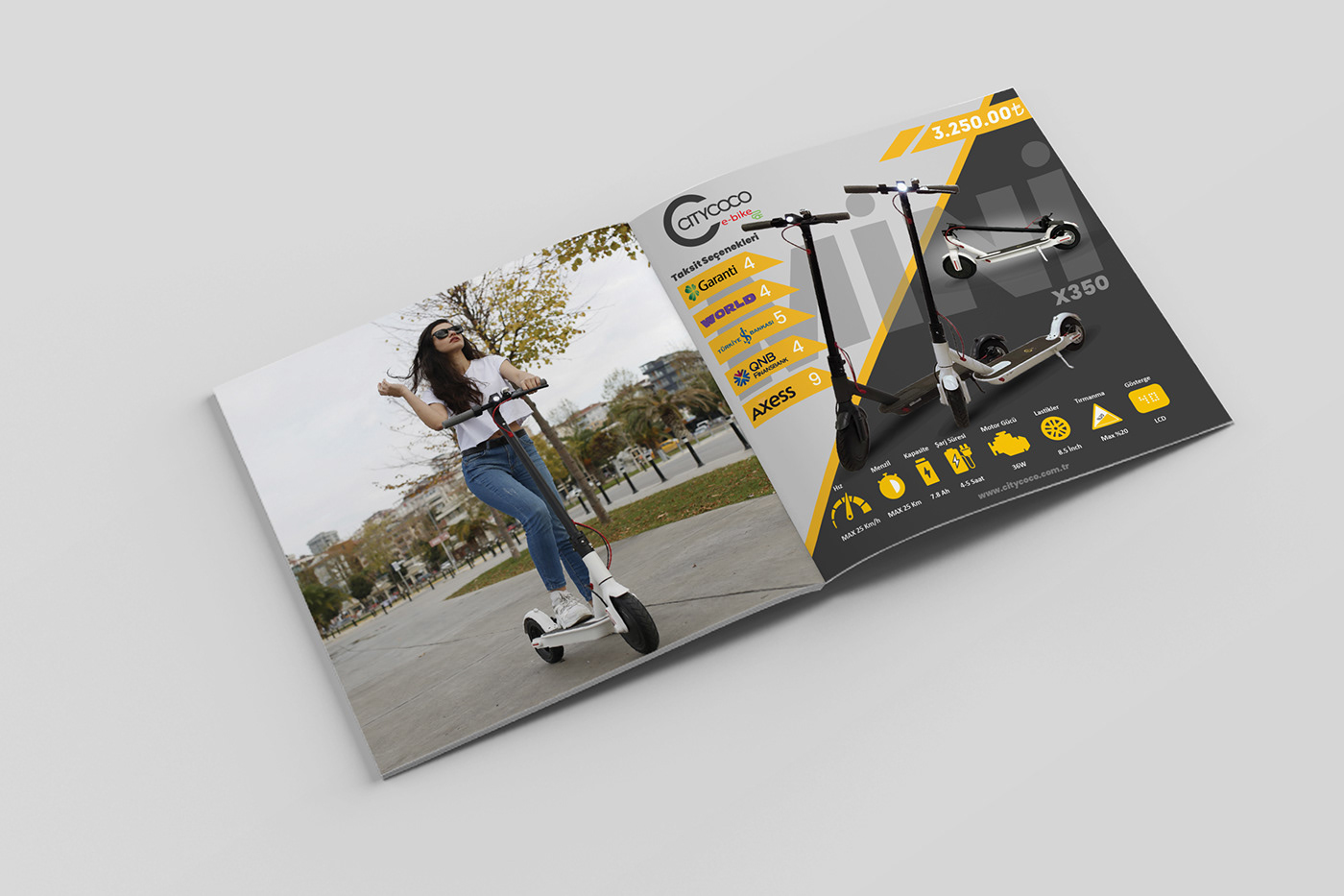 baskı bisiklet catolog citycoco desing elektrikli katolog magazine motorsiklet Scooter