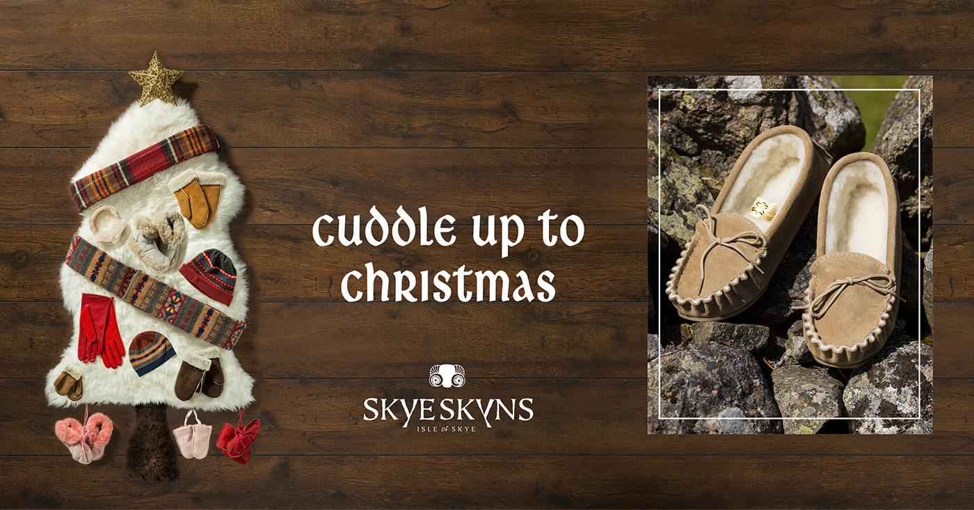 SkyeSkyns Christmas Christmas Campaign christmas digital sheepskin Skye christmas Tree christmas card