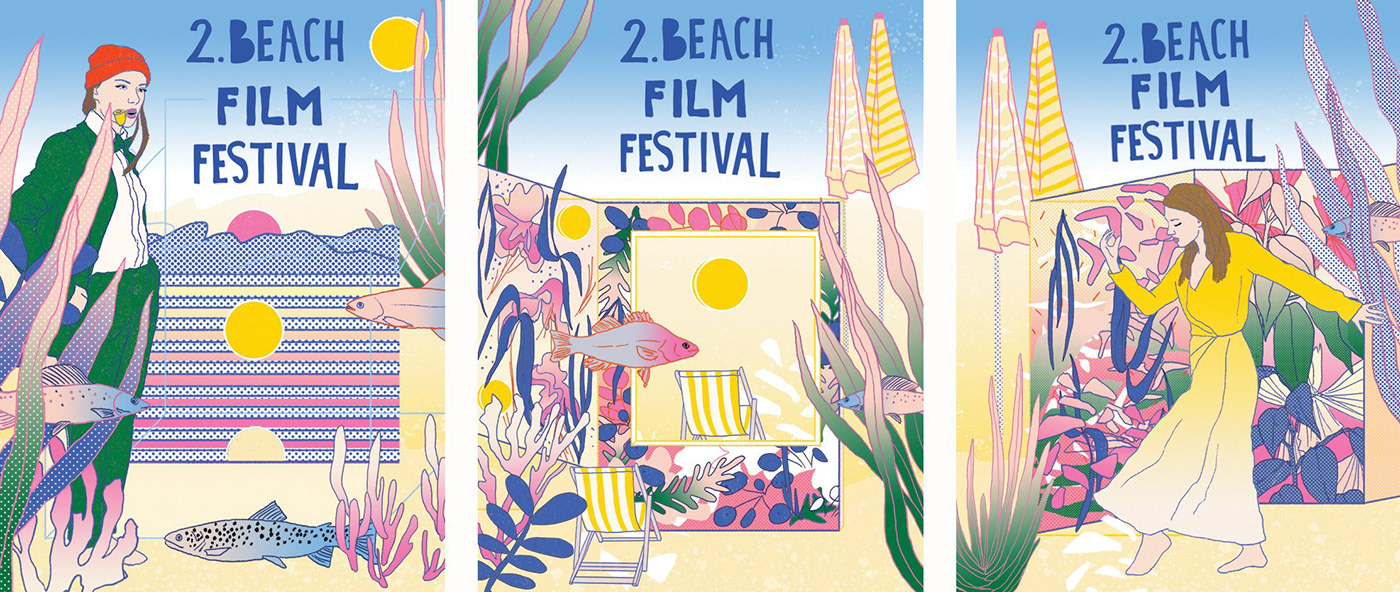 poster Film   Cinema film poster film festival beach lake summer festival visual identity visual identity