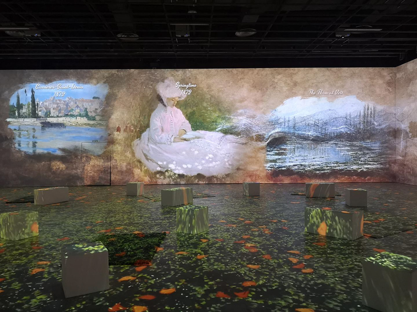 360 degree art dirtymonitor Exhibition  immersive Monet projection mapping video mapping Virtual reality vr