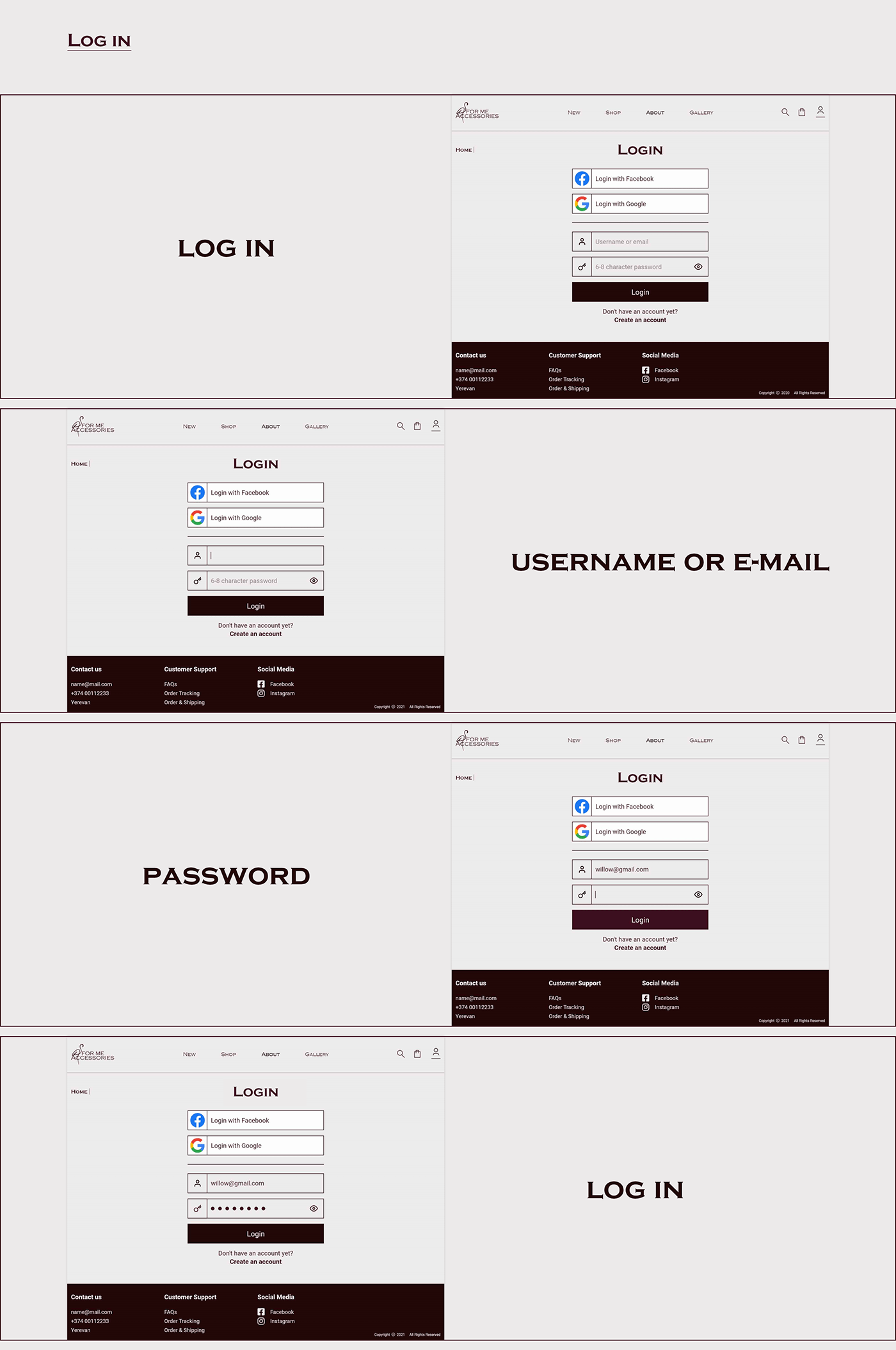 accessories design minimalistic Project UI UI/UX ux webapplication